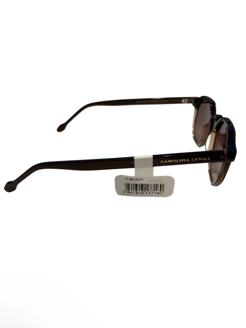 NEW Carolina Lemke Kyson Ocean Brown Acetate Sunglasses CL9410